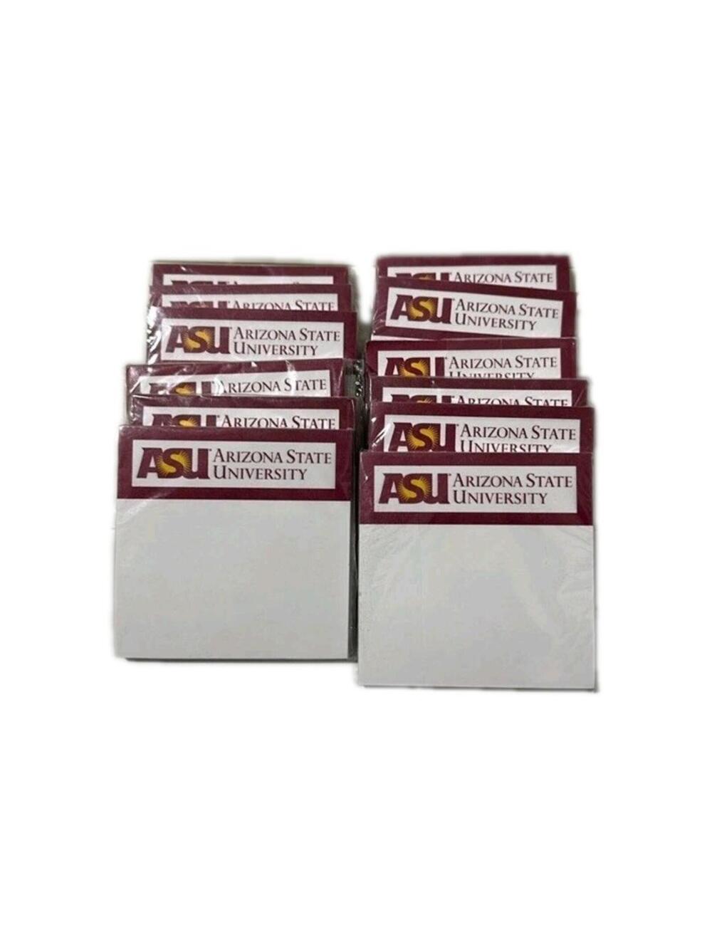 Lot Of 12 ASU Sticky Notepads New